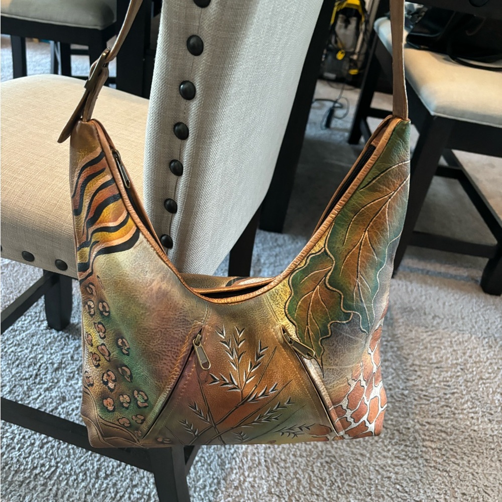 Anuschka Hand Painted Leather Handbag